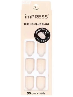Kiss imPRESS Nude Almond Press-On Nails